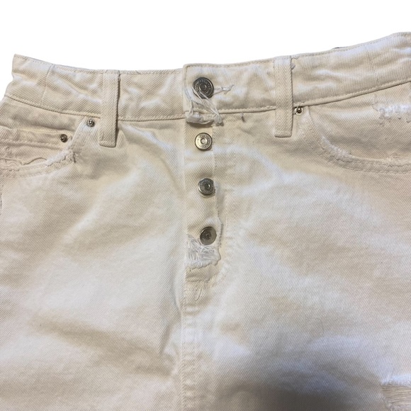 ZARA White Denim Mini Skirt - Picture 3 of 9
